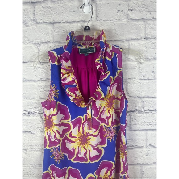 Southern Frock Resort Wear Beachy Colorful Feminine Shift Dress Size XS - Picture 2 of 11